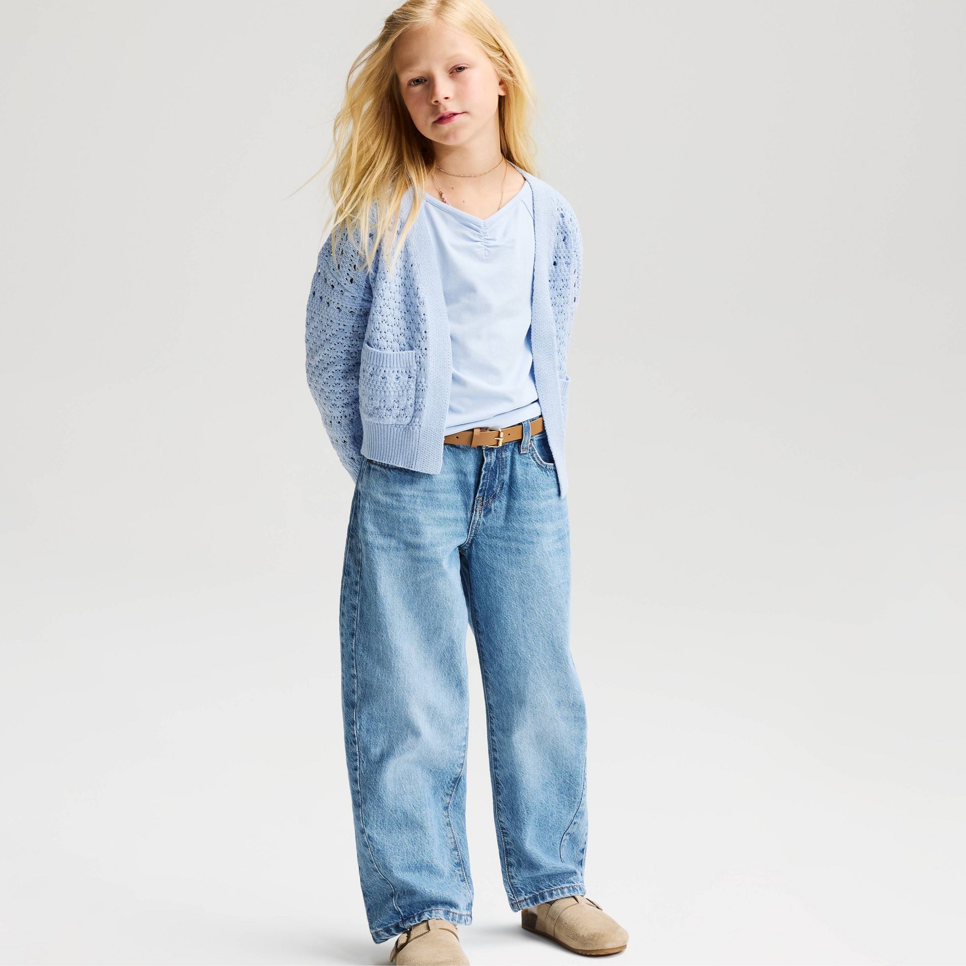 Girls' Pointelle Open Cardigan - Cat & Jack™