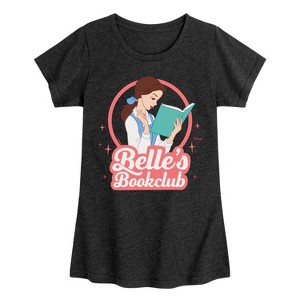 Girls' - Disney Princess - Belles Book Club Fitted Short Sleeve Graphic T-Shirt - 1 of 4
