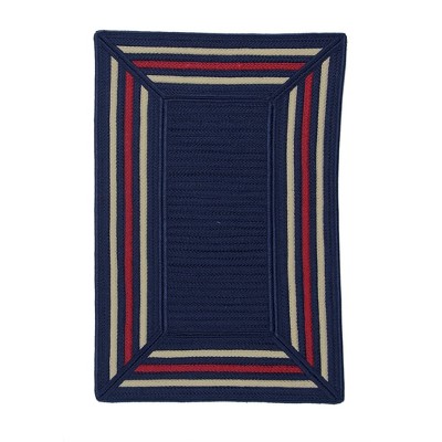 Colonial Mills Pavetta Braided Rug, Navy 27"X46", Rectangle Shape