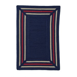 Colonial Mills Pavetta Braided Rug, Navy 4x6, Rectangle Shape - 1 of 4