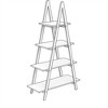 YONWAY Solid Bamboo Wood Oxford "A" Frame Ladder Display Bookshelf, Bookcase with Open Shelves for Living Room, Home, Office(White) - 4 of 4