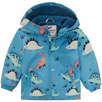 Rokka&Rolla Toddler Boys' Fleece Lined Full Zip Windbreaker Rain Jacket
