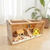 Hamster Cage, Chewproof Wooden Guinea Pig Cages, Mice and Rat Habitat with Openable Top & Transparent Acrylic Sheets - 4 of 4