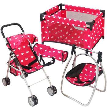 The New York Doll Collection 3 in 1 Baby Doll Furniture Set 