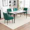 SEYNAR Modern Glam Velvet Black Metal Legs Dining Chair or Vanity Chair Set of 4 with Rear Handle - 2 of 4
