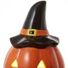 Casafield Ceramic Halloween Jack o Lantern, Hand Painted 12-Inch Pre-Lit LED Pumpkin Tabletop Decor - 3 of 4