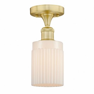Hadley - 1 Light Semi-Flush Mount In Art Deco Style-9.75 Inches Tall and 4.5 Inches Wide - 1 of 1