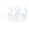 Reindeer And Sleigh Christmas Decoration Cool White - 2 of 4