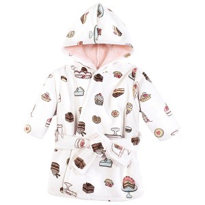 Hudson Baby Infant Girl Mink with Faux Fur Lining Pool and Beach Robe Cover-ups, Sweet Bakery - 1 of 2