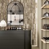 Beautyolove 20 in. W x 30 in. H Arched Black Metal Framed Wall Mirror - 2 of 4