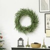 HOMCOM Christmas Wreath, Artificial Norfolk Pine Wreath with Pine Cones and Realistic Branches for Door, Wall, Window, Green - 3 of 4