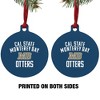 California State University Monterey Bay Otters Logo Aluminum Holiday Christmas Tree Ornament - 2 of 4