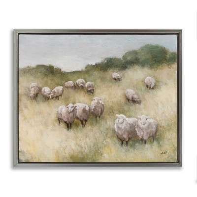 Stupell Industries Sheep Herd in Rural Grassland, 31" x 25"