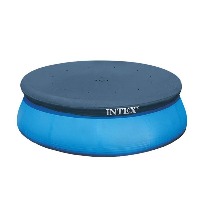 Intex 10' Easy Set Above Ground Swimming Pool Vinyl Round Cover Tarp + 8' Cover, 2 of 7