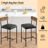 Jojoka Dining Bar Table Set for 2 with 3 Storage Shelves,Pub Bar Counter Table with 2 Footrest Chairs - 4 of 4