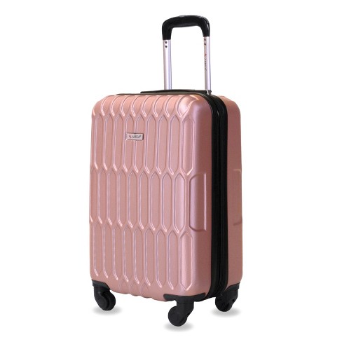 Amka Honeycomb 22 In. Carry on Spinner Suitcases Rose Gold Target