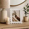 Decorative Scallop Edge Picture Frame for Home Decor - Elegant Photo Frame for Tabletop Accent, Mantel Display, or Living Room Decor - White - 3 of 4