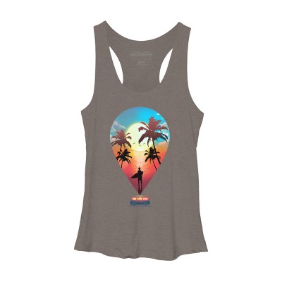 Women's Design By Humans Summer Vibes By clingcling Racerback Tank Top