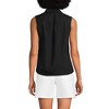 Lands' End Women's Sleeveless No Iron Shirt with Lace Inset - 2 of 4