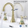 Widespread Two Handle Bathroom Sink Faucet Hole Swivel Spout Pop Up Drain cUPC Hoses - 2 of 3