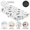 Sweet Jojo Designs Baby Boy Fitted 100% Cotton Muslin Crib Sheet Construction Truck Green and Blue - 4 of 4