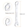 Unique Bargains CR-V Chrome Plated 6-Point Ended Box 15 Degree Offset Open End Metric Thin Combination Wrench - 2 of 4