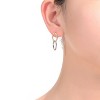 Guili Luxe Contrast 14K Gold Plated Two-Tone Oval Drop Earrings, a Stylish and Modern Accessory that Blends Classic Beauty with Contemporary Design - 3 of 3
