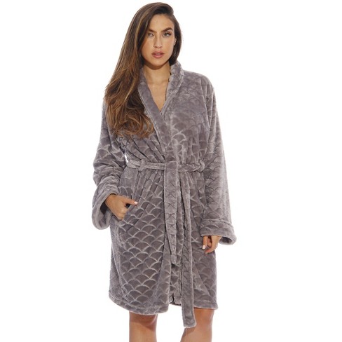 Just Love Womens Plush Solid Robe | Ladies Bathrobe 6311-lt. Grey-3x ...