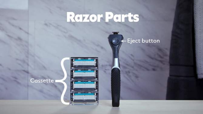 Dollar Shave Club 4-Blade Razor Refill - Compatible with 4 and 6 Blade Handles - 4ct, 2 of 8, play video