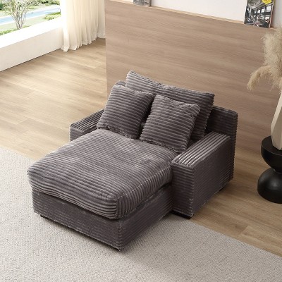 NicBex Couches for Living Room 48.8" Sofa Couch Modern Minimalist Upholstered Sofa Bed Sleeper with 3 Throw Pillows for Apartment