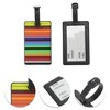 Unique Bargains Multi-color Horizontal Pattern Luggage Tag Colorful 1 Pc - 3 of 4