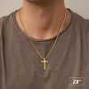 Cross Necklace For Men, Silver Black Gold Plain Cross Pendant With Adjustable Box Chain 16-30 Inch - 2 of 4
