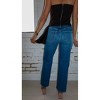 Women's Harper Stretchy Straight Jean - JUST BLACK DENIM - 4 of 4