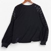 Anna-Kaci Women's Long Sleeve Knit Top with Sheer Lace Sleeves and Ribbed Cuffs - 2 of 4