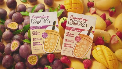 Legendary Boba Mango Strawberry Instant Boba Fruit Tea Kit