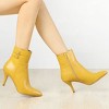 Allegra K Women's Pointed Toe Buckle Stiletto Heels Ankle Boots - 2 of 4