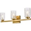 Elegant Lighting Cassie 3 lights bath sconce in brass with clear shade - 3 of 4