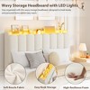 LED Bed Frame with Storage Headboard and 2 Drawers, No Box Spring Needed - 4 of 4