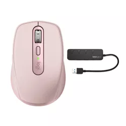 Logitech MX Anywhere 3 Compact Performance Mouse (Rose) with 4-Port USB Hub