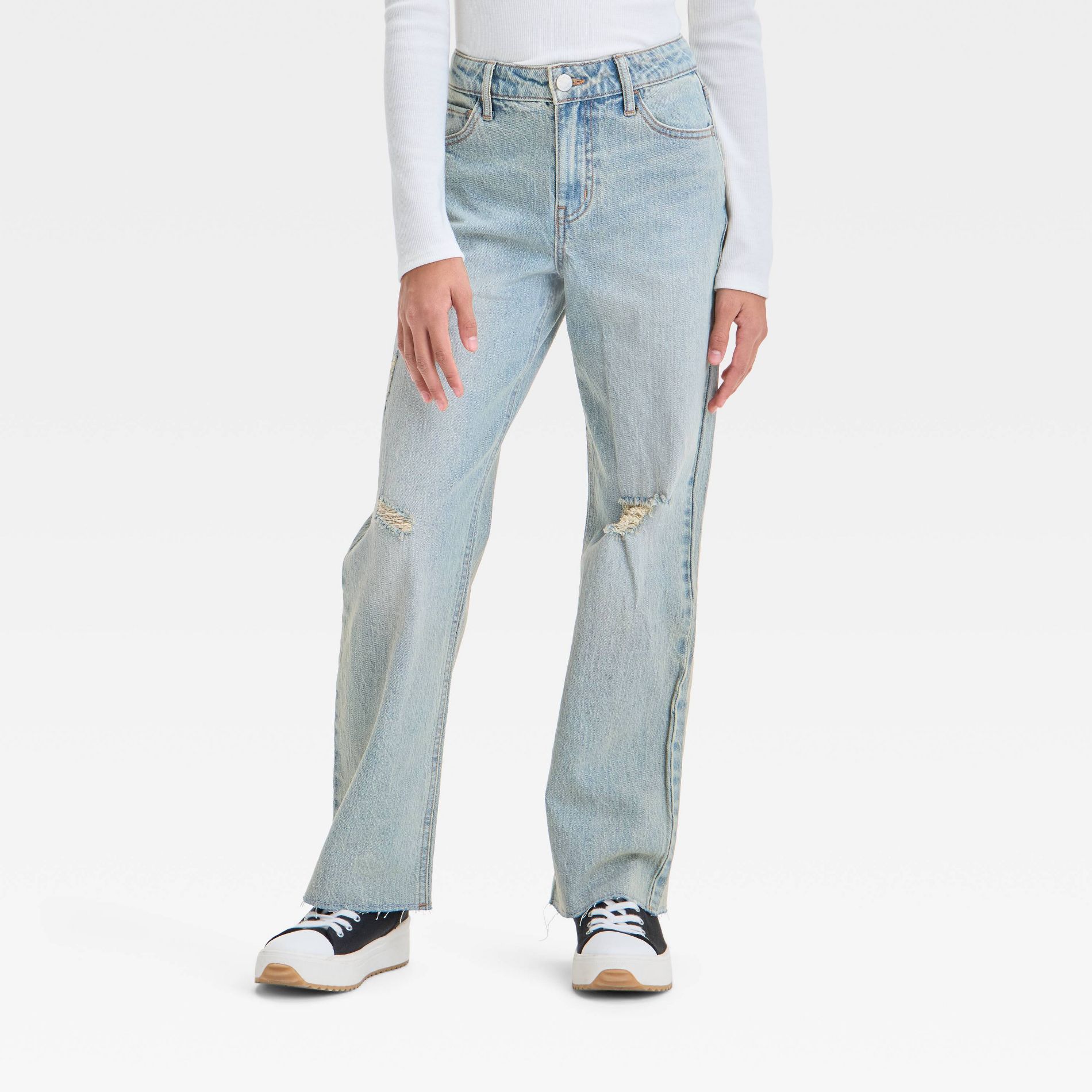 Girls' High-Rise Baggy Jeans - art class™