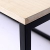 Nordlys Industrial Wooden Top and Black Metal Coffee Table Modern Design Style Living Room - 3 of 4