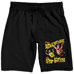 The SpongeBob Movie: Search For SquarePants Adventure Of An After-Life Time Men’s Black Lounge Shorts - 1 of 4