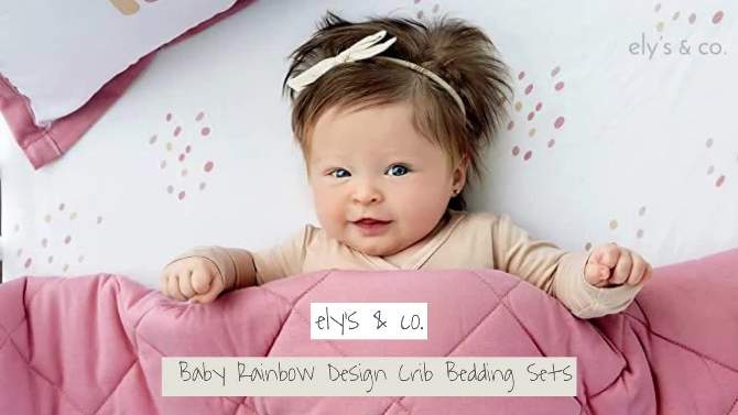 Ely's & Co. Baby Fitted Sheet 100% Combed Jersey Cotton, 2 of 7, play video