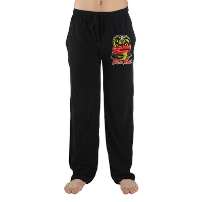 Cobra Kai Tv Series Logo Mens Black Lounge Sleep Pajama Pants : Target