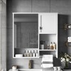 MAYEERTY 40" Medicine Cabinet with Mirror, Bathroom Storage Cabinet with Mirror Door Shelves Glass Door for Bathroom White - 2 of 4