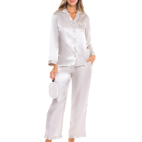 Allegra K Women's Pajama Sets Sleepwear Button Down Soft Night