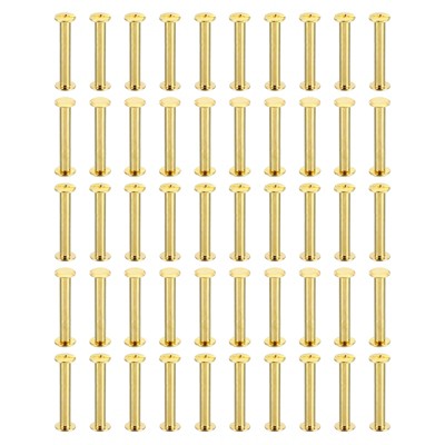 Unique Bargains Steel Leather Belt Scrapbook Binding Kits M5 Chicago Screws 100 Sets