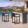 PURPLE LEAF Outdoor Bar Stools Set of 2 Modern Aluminum Barstools with Removable Cushion Patio Bar Stool for Kitchen Outside Island Backyarda - 2 of 4