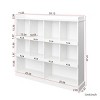 Wooden 3-Shelf Open Bookcase, Vertical Bookshelf Display Cabinet for Study or Living Room – The Pop Home - 4 of 4