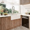 CASAINC 36'' Rectangular Single Bowl Fireclay Farmhouse Apron Kitchen Sink with Pulldown Faucet, White - 2 of 4